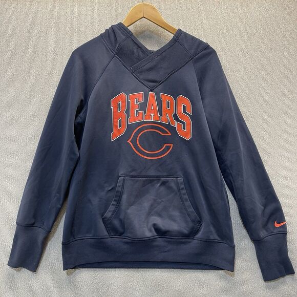 Nike Chicago Bears Hoodie Pullover Women's XL Therma Fit NFL - Picture 1 of 8